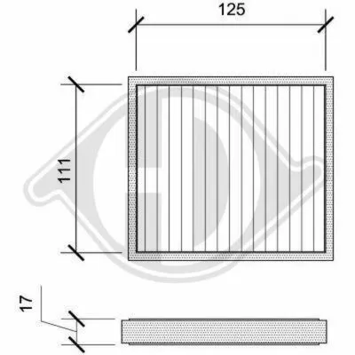 Popolare DIEDERICHS Climate DCI0008S Filtro, Aria Abitacolo