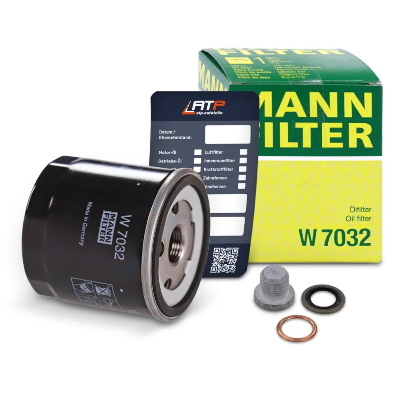 MANN-FILTER 10493143 - Filtro dell‘olio+vite+etichetta per il cambio dell‘olio ATP Autoricambi Pagamento Sicuro