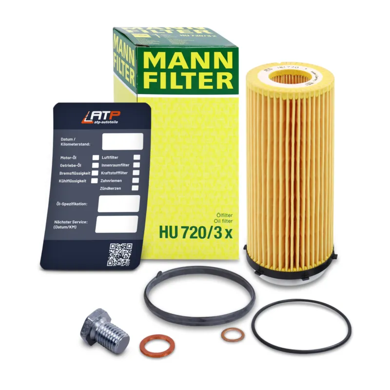 Nuova Collezione MANN-FILTER 10491660 - Filtro dell‘olio+vite+etichetta per il cambio dell‘olio ATP Autoricambi