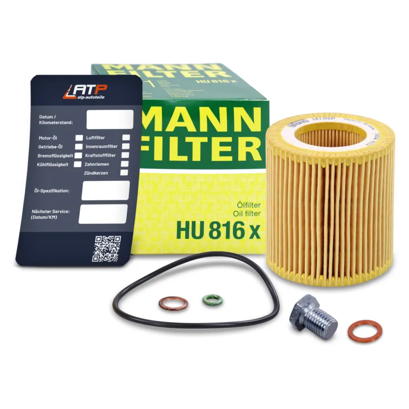MANN-FILTER 10491591 - Filtro dell‘olio+vite+etichetta per il cambio dell‘olio ATP Autoricambi Subito Disponibile