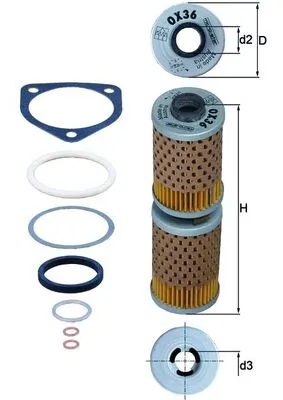 MAHLE OX 36D - Filtro olio ATP Autoricambi Offerta Lampo