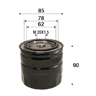 VALEO 586089 - Filtro olio ATP Autoricambi Offerta Limitata