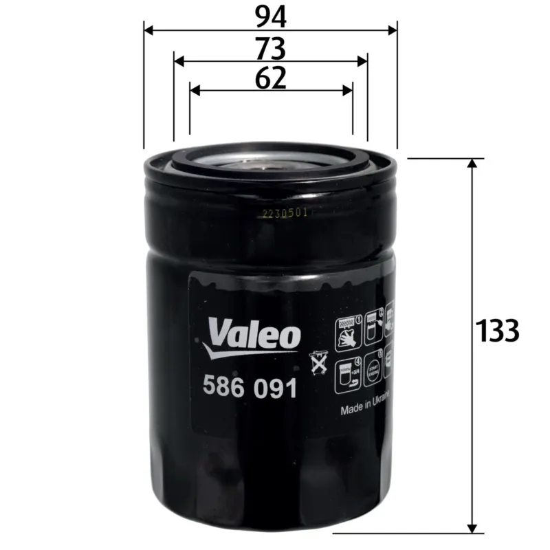 VALEO 586091 - Filtro olio ATP Autoricambi Offerta Speciale