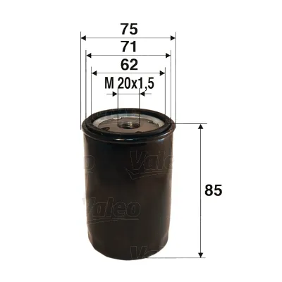 VALEO 586079 - Filtro olio ATP Autoricambi Reso Gratuito