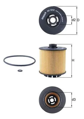 MAHLE OX 1312D - Filtro olio ATP Autoricambi Offerta Speciale