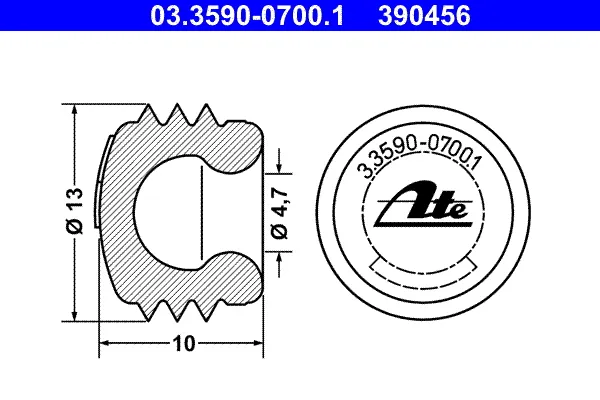 ATE 03.3590-0700.1 - Cappa di chiusura/protezione ATP Autoricambi Offerta Del Giorno