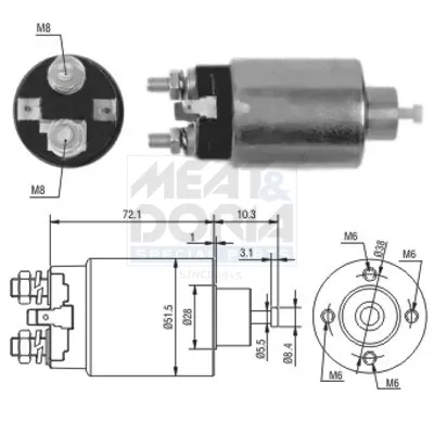 MEAT & DORIA 46095 - Elettromagnete, Motore d‘avviamento ATP Autoricambi Scelto Dai Clienti