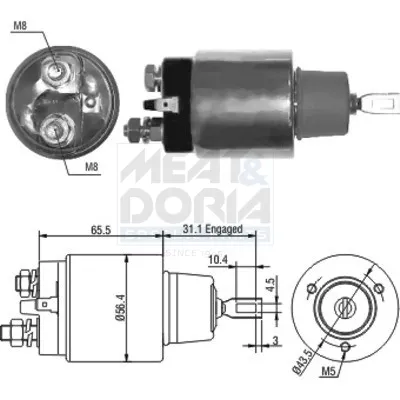 Promozione MEAT & DORIA 46066 - Elettromagnete, Motore d‘avviamento ATP Autoricambi