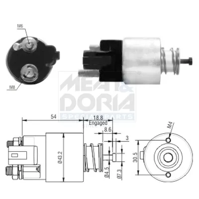 Offerta Speciale MEAT & DORIA 46155 - Elettromagnete, Motore d‘avviamento ATP Autoricambi