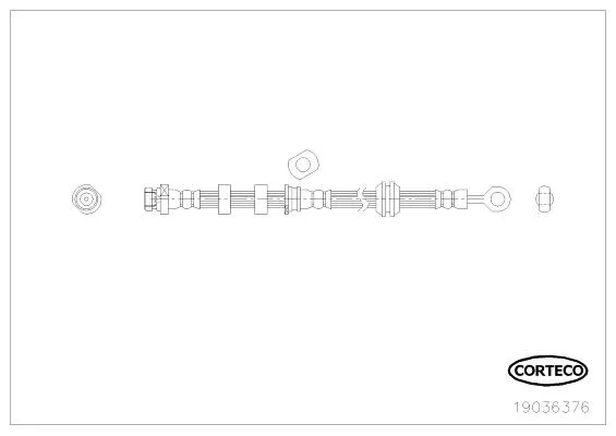 CORTECO 19036376 - Flessibile del freno ATP Autoricambi Pagamento Sicuro