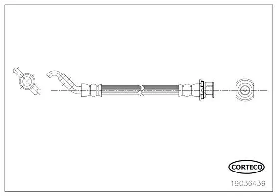 Non Perdere CORTECO 19036439 - Flessibile del freno ATP Autoricambi