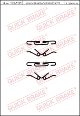QUICK BRAKE 109-1220 - Kit accessori, Pastiglia freno ATP Autoricambi Promozione Esclusiva