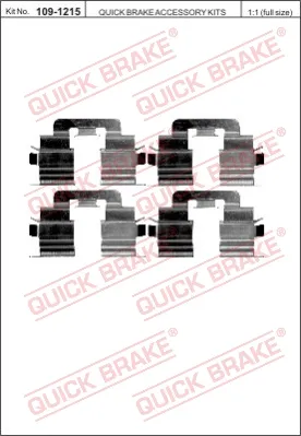 A Buon Prezzo QUICK BRAKE 109-1215 - Kit accessori, Pastiglia freno ATP Autoricambi