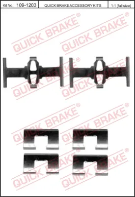 Prezzo Scontato QUICK BRAKE 109-1203 - Kit accessori, Pastiglia freno ATP Autoricambi