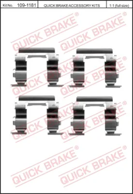 QUICK BRAKE 109-1181 - Kit accessori, Pastiglia freno ATP Autoricambi Popolare