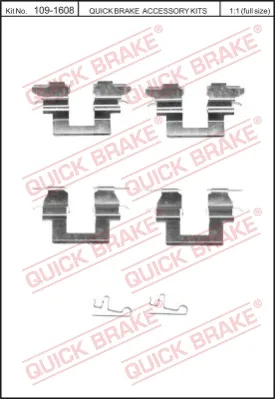 Ultime Pezzi QUICK BRAKE 109-1608 - Kit accessori, Pastiglia freno ATP Autoricambi