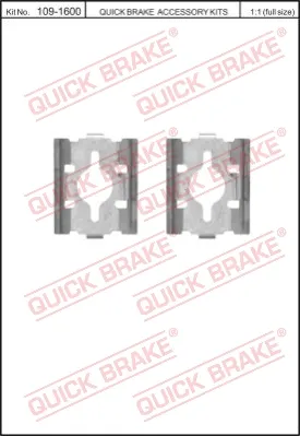Acquista Ora QUICK BRAKE 109-1600 - Kit accessori, Pastiglia freno ATP Autoricambi