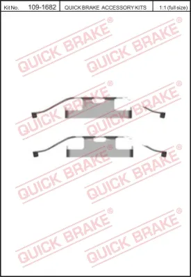 Offerta QUICK BRAKE 109-1682 - Kit accessori, Pastiglia freno ATP Autoricambi