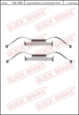 QUICK BRAKE 109-1681 - Kit accessori, Pastiglia freno ATP Autoricambi Vendita Finale