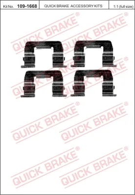QUICK BRAKE 109-1668 - Kit accessori, Pastiglia freno ATP Autoricambi Affare