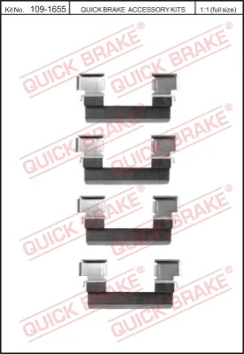 QUICK BRAKE 109-1655 - Kit accessori, Pastiglia freno ATP Autoricambi Reso Gratuito