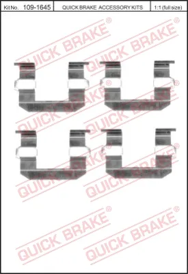 Bestseller QUICK BRAKE 109-1645 - Kit accessori, Pastiglia freno ATP Autoricambi