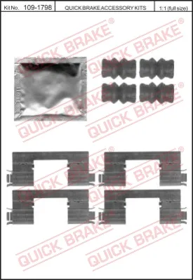 QUICK BRAKE 109-1798 - Kit accessori, Pastiglia freno ATP Autoricambi Offerta Del Giorno