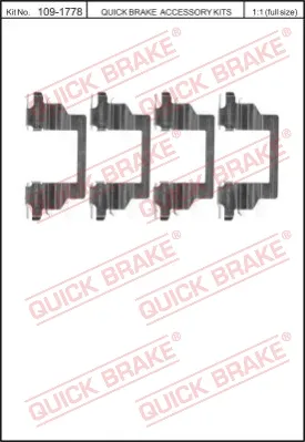 QUICK BRAKE 109-1778 - Kit accessori, Pastiglia freno ATP Autoricambi Ultimissimo Modello