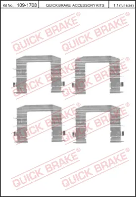 QUICK BRAKE 109-1708 - Kit accessori, Pastiglia freno ATP Autoricambi Miglior Prezzo