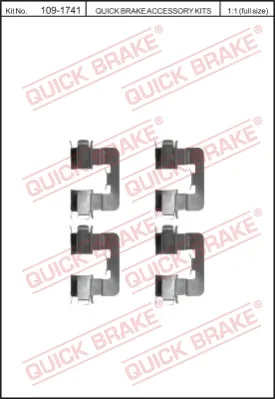 A Buon Prezzo QUICK BRAKE 109-1741 - Kit accessori, Pastiglia freno ATP Autoricambi