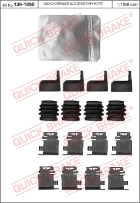 Popolare QUICK BRAKE 109-1890 - Kit accessori, Pastiglia freno ATP Autoricambi