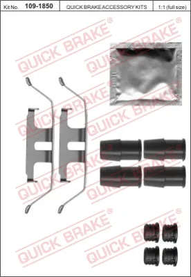 QUICK BRAKE 109-1850 - Kit accessori, Pastiglia freno ATP Autoricambi Soddisfatti O Rimborsati