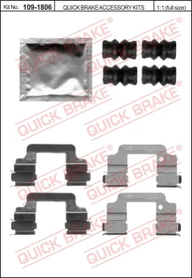 A Buon Prezzo QUICK BRAKE 109-1806 - Kit accessori, Pastiglia freno ATP Autoricambi