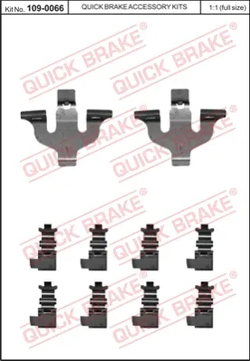 QUICK BRAKE 109-0066 - Kit accessori, Pastiglia freno ATP Autoricambi Reso Gratuito