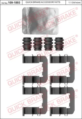 Compra Online QUICK BRAKE 109-1893 - Kit accessori, Pastiglia freno ATP Autoricambi