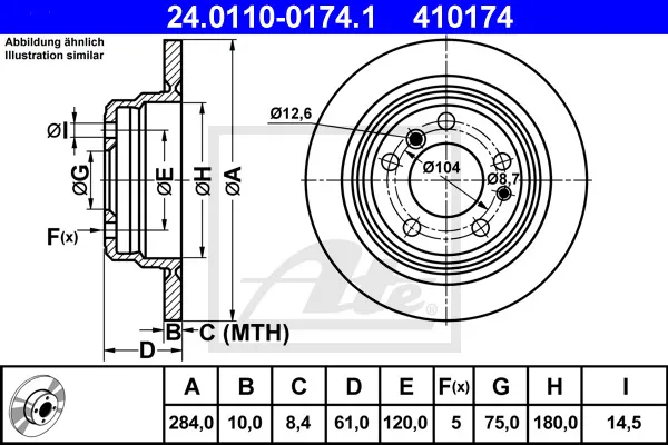 ATE 24.0110-0174.1 - 2x disco freno ATP Autoricambi Must-Have