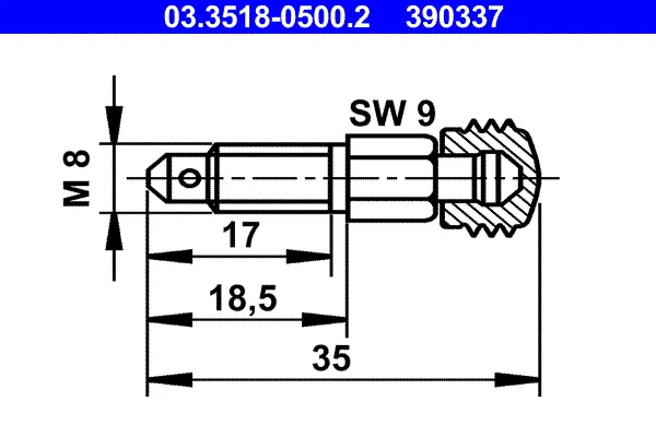 ATE 03.3518-0500.2 - Vite / Valvola di sfiato ATP Autoricambi Saldi