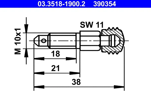ATE 03.3518-1900.2 - Vite / Valvola di sfiato ATP Autoricambi Professionale