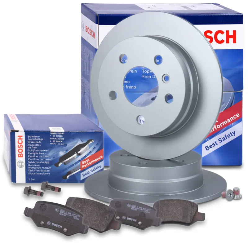 Spedito Oggi BOSCH 40513898 - Dischi freno posteriori + pastiglie freno ATP Autoricambi