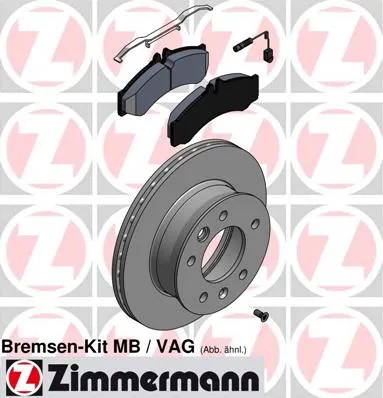 Popolare ZIMMERMANN 640.4310.00 - Kit freno, Freno a disco ATP Autoricambi