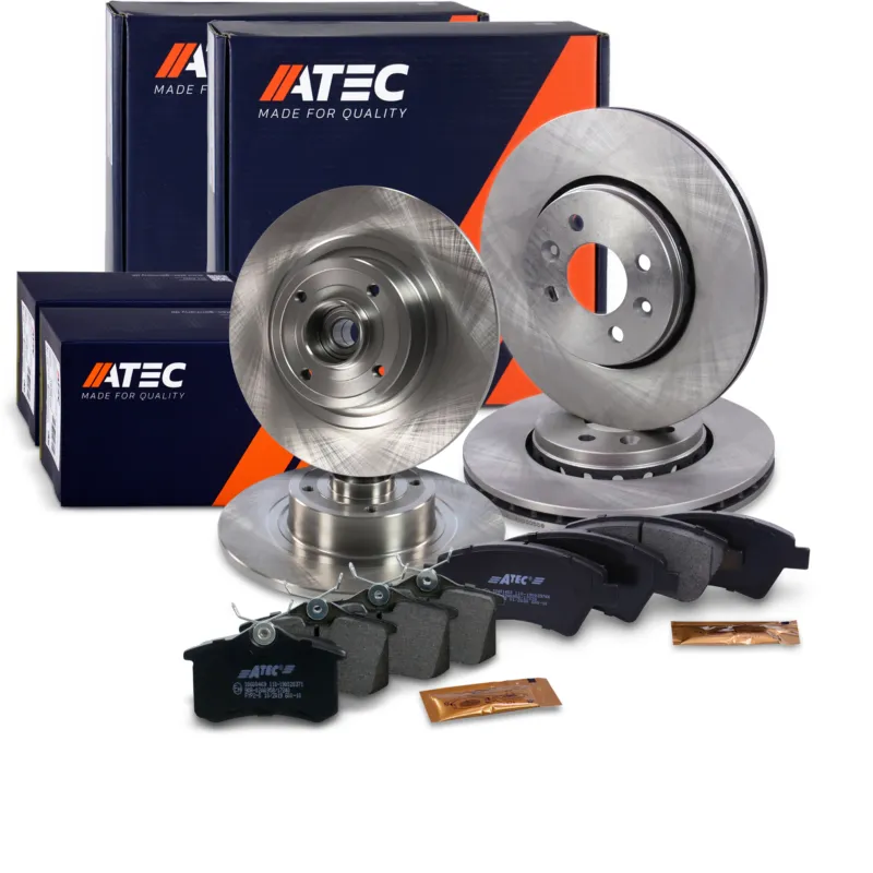 ATEC 40578911 - Dischi freno + pastiglie freno Posteriore + Anteriore ATP Autoricambi Professionale