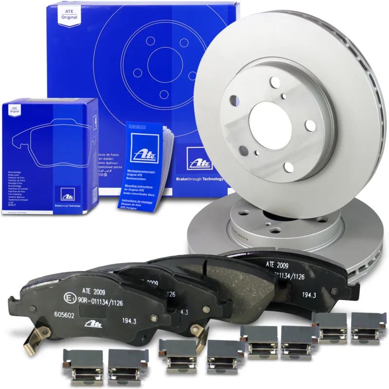 Economico ATE 10698117 - Dischi freno+pastiglie freno asse anteriore Ventilato ATP Autoricambi