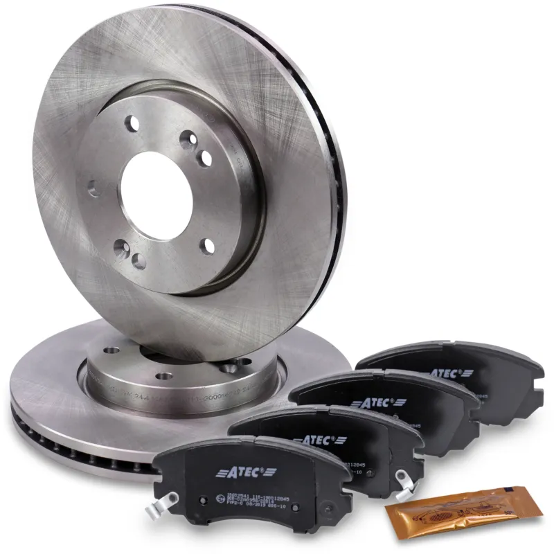 BESTPRICE 10602549 - Set di dischi freno + pastiglie freno asse anteriore ATP Autoricambi Soddisfatti O Rimborsati