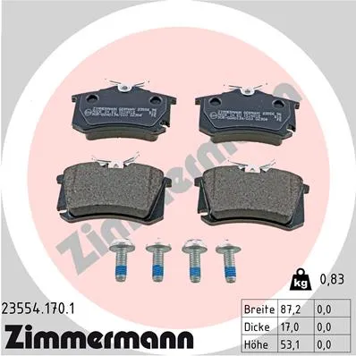 ZIMMERMANN 23554.170.1 - Kit pastiglie freno, Freno a disco ATP Autoricambi Ordina Subito
