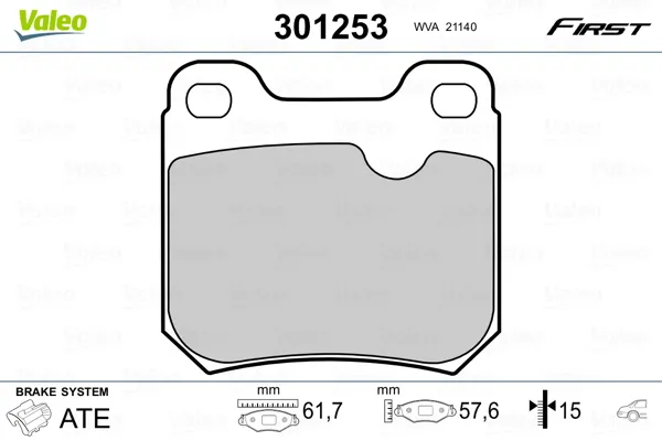 Promo Stagionale VALEO 301253 - Kit pastiglie freno, Freno a disco ATP Autoricambi