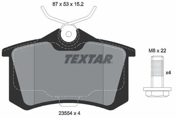 TEXTAR 2355401 - Kit pastiglie freno, Freno a disco ATP Autoricambi Vendita Finale