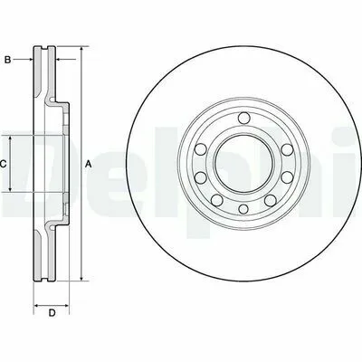 Economico DELPHI BG3713C Disco Freno
