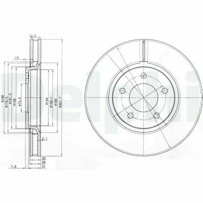 Nuova Collezione DELPHI BG3716 Disco Freno