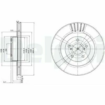 DELPHI BG3413 Disco Freno Subito Disponibile