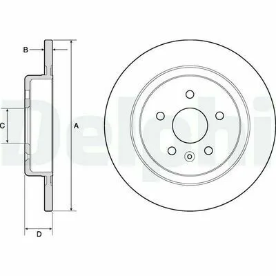 Ultimissimo Modello DELPHI BG4760C Disco Freno